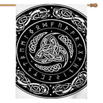 Viking Triple Horn Of Odin Print House Flag