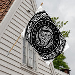 Viking Triple Horn Of Odin Print House Flag