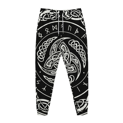 Viking Triple Horn Of Odin Print Jogger Pants