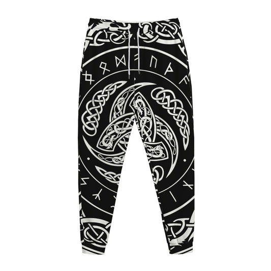 Viking Triple Horn Of Odin Print Jogger Pants