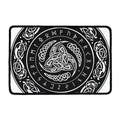 Viking Triple Horn Of Odin Print Kitchen Mat