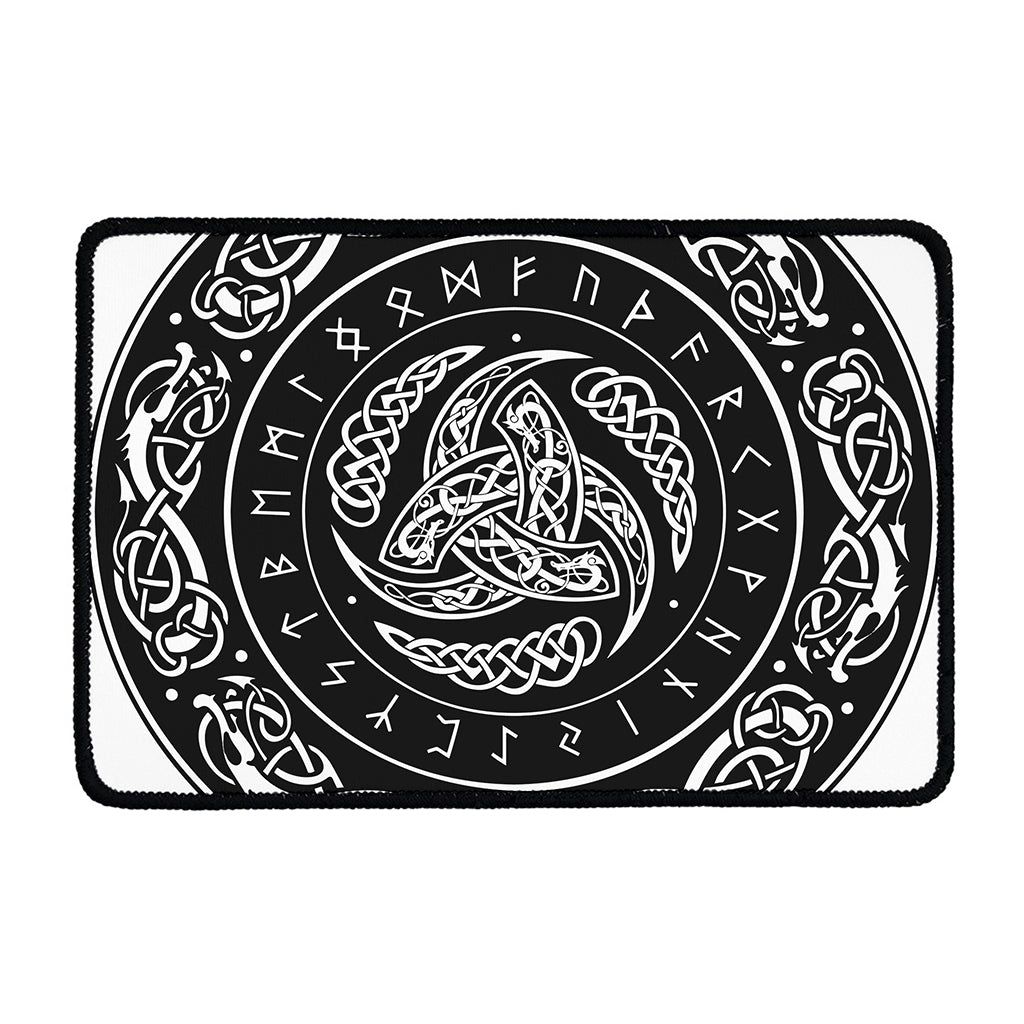 Viking Triple Horn Of Odin Print Kitchen Mat
