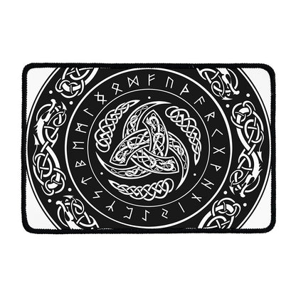 Viking Triple Horn Of Odin Print Kitchen Mat