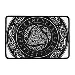 Viking Triple Horn Of Odin Print Kitchen Mat