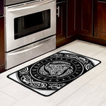 Viking Triple Horn Of Odin Print Kitchen Mat