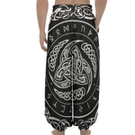 Viking Triple Horn Of Odin Print Lantern Pants