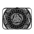 Viking Triple Horn Of Odin Print Laptop Sleeve