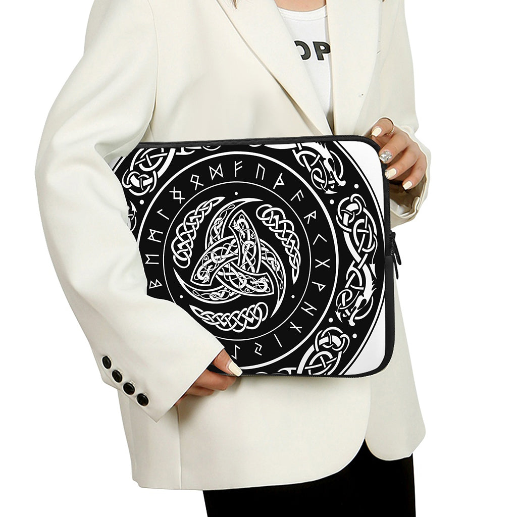 Viking Triple Horn Of Odin Print Laptop Sleeve