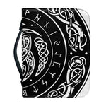 Viking Triple Horn Of Odin Print Leather Bible Cover