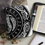 Viking Triple Horn Of Odin Print Leather Bible Cover