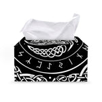 Viking Triple Horn Of Odin Print Leather Tissue Box Cover