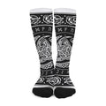 Viking Triple Horn Of Odin Print Long Socks