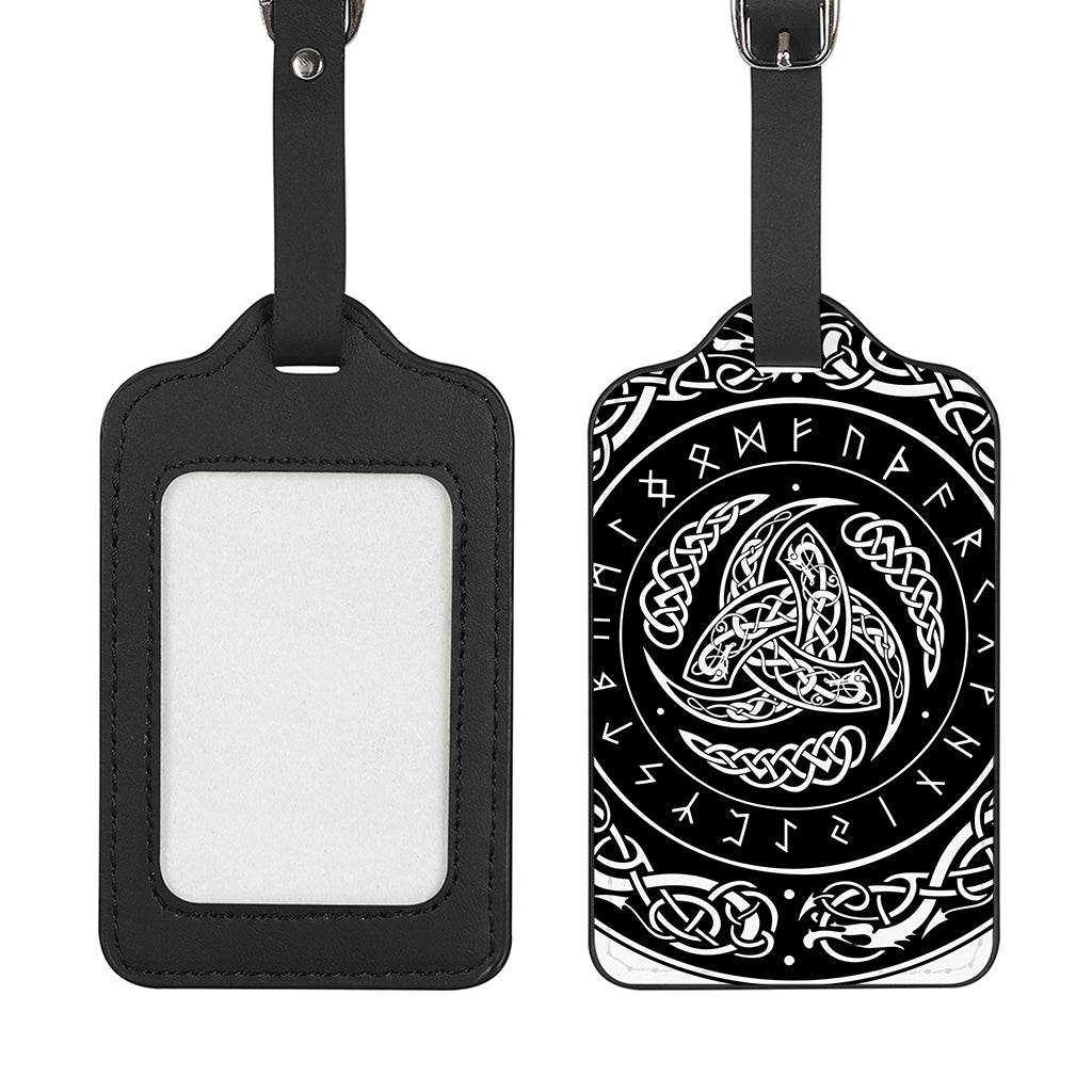 Viking Triple Horn Of Odin Print Luggage Tag