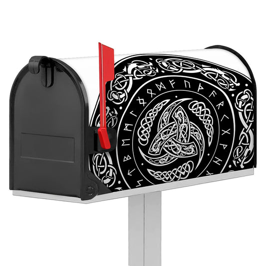 Viking Triple Horn Of Odin Print Mailbox Cover