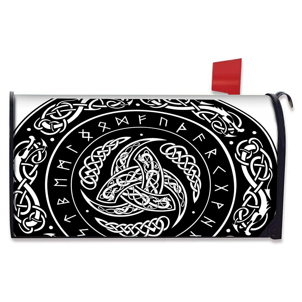 Viking Triple Horn Of Odin Print Mailbox Cover