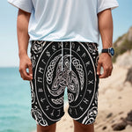 Viking Triple Horn Of Odin Print Men's Cargo Shorts