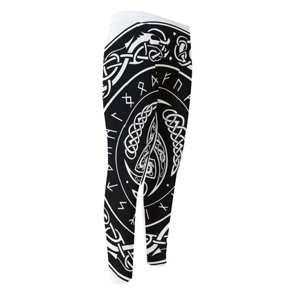 Viking Triple Horn Of Odin Print Men's Compression Pants