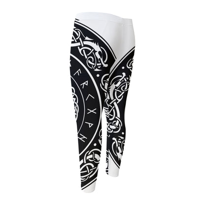 Viking Triple Horn Of Odin Print Men's Compression Pants