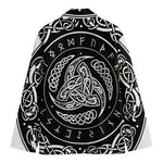 Viking Triple Horn Of Odin Print Men's Cotton Blazer