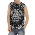 Viking Triple Horn Of Odin Print Men's Fitness Tank Top