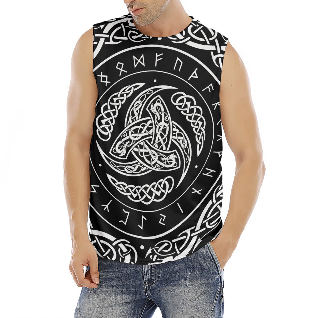 Viking Triple Horn Of Odin Print Men's Fitness Tank Top