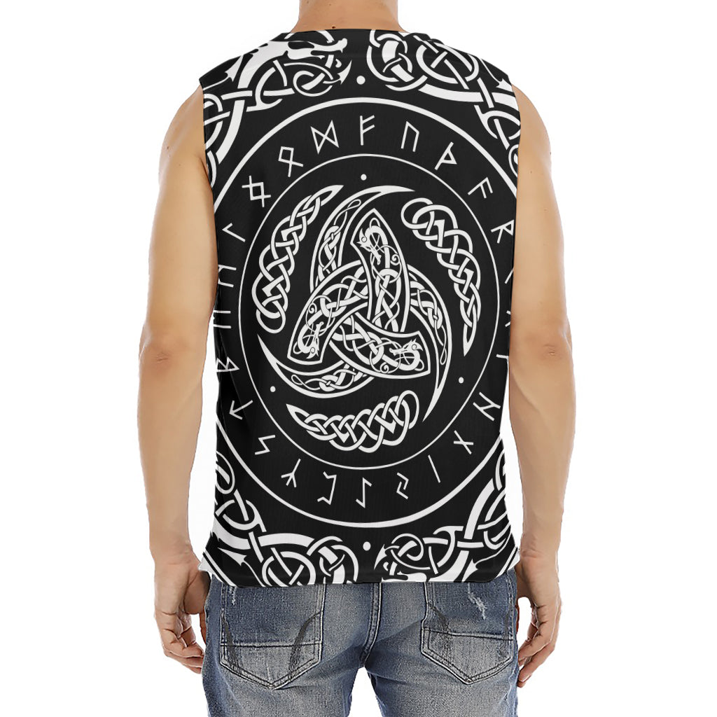 Viking Triple Horn Of Odin Print Men's Fitness Tank Top