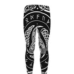 Viking Triple Horn Of Odin Print Men's leggings