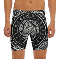 Viking Triple Horn Of Odin Print Men's Long Boxer Briefs