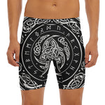 Viking Triple Horn Of Odin Print Men's Long Boxer Briefs