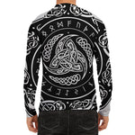 Viking Triple Horn Of Odin Print Men's Long Sleeve Rash Guard