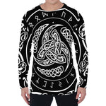 Viking Triple Horn Of Odin Print Men's Long Sleeve T-Shirt
