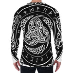 Viking Triple Horn Of Odin Print Men's Long Sleeve T-Shirt
