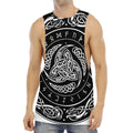 Viking Triple Horn Of Odin Print Men's Muscle Tank Top