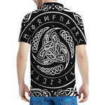 Viking Triple Horn Of Odin Print Men's Polo Shirt