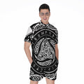 Viking Triple Horn Of Odin Print Men's Romper