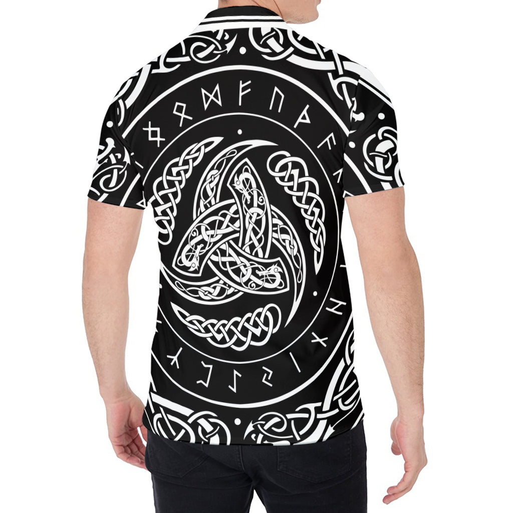 Viking Triple Horn Of Odin Print Men's Shirt