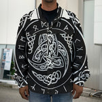 Viking Triple Horn Of Odin Print Men's Shirt Jacket
