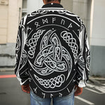Viking Triple Horn Of Odin Print Men's Shirt Jacket