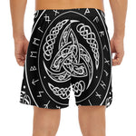 Viking Triple Horn Of Odin Print Men's Split Running Shorts