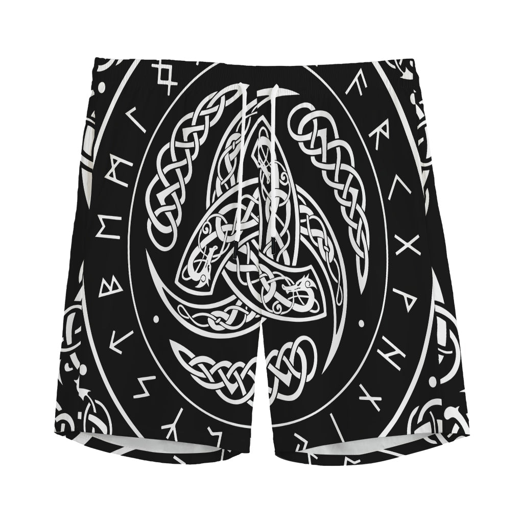 Viking Triple Horn Of Odin Print Men's Sports Shorts