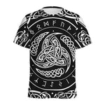 Viking Triple Horn Of Odin Print Men's Sports T-Shirt
