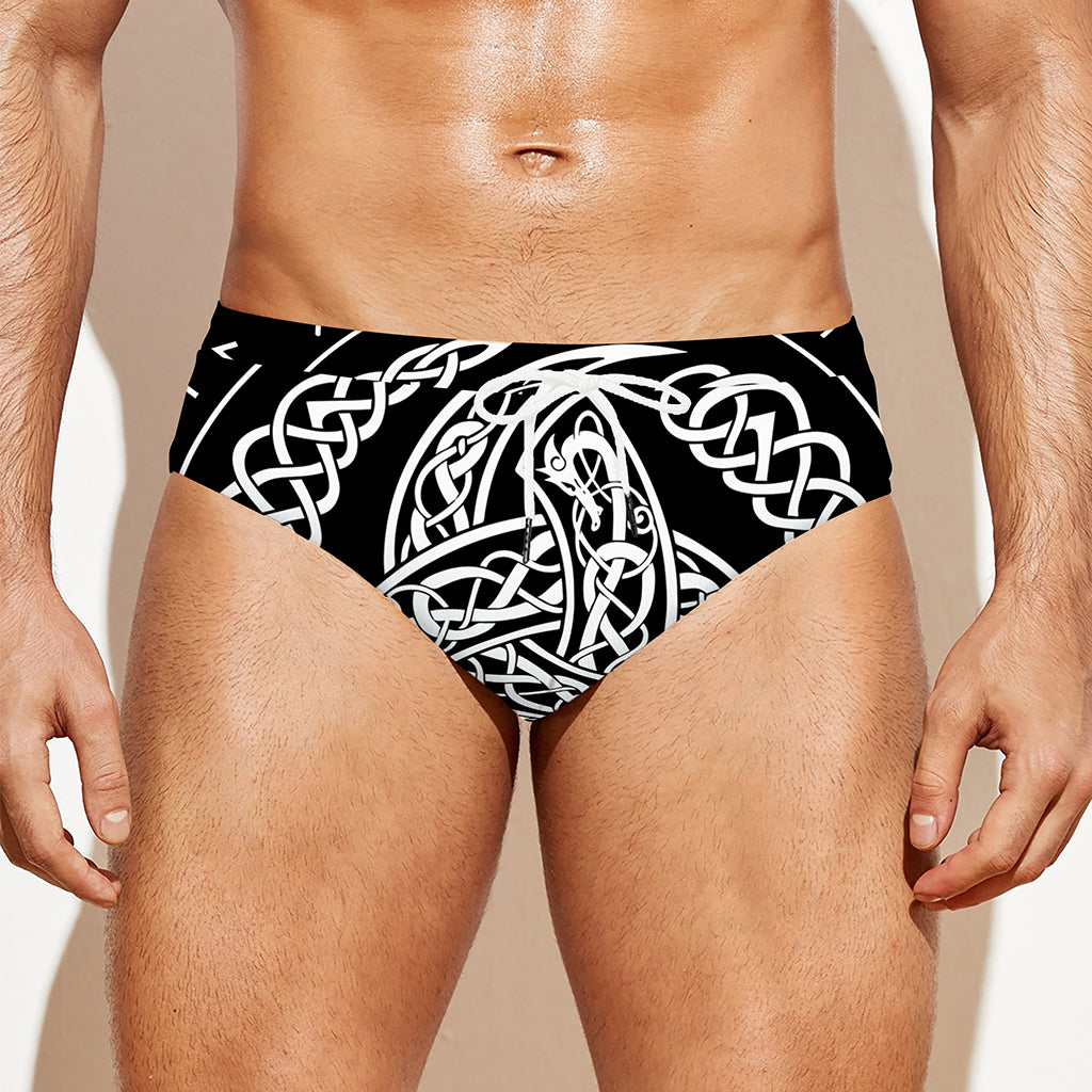 Viking Triple Horn Of Odin Print Men's Swim Briefs