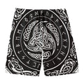 Viking Triple Horn Of Odin Print Men's Swim Trunks