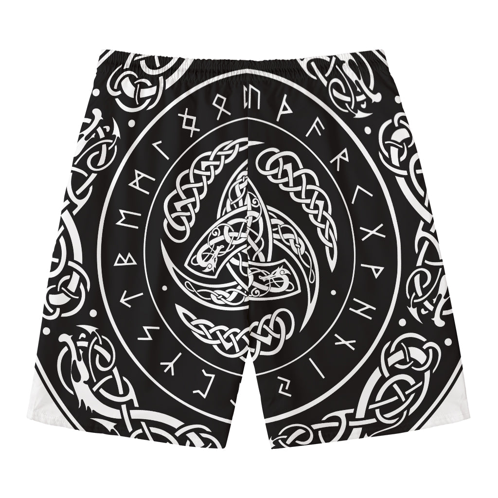 Viking Triple Horn Of Odin Print Men's Swim Trunks