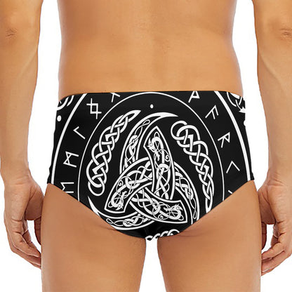 Viking Triple Horn Of Odin Print Men's Triangle Swim Briefs