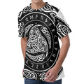 Viking Triple Horn Of Odin Print Men's Velvet T-Shirt