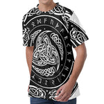 Viking Triple Horn Of Odin Print Men's Velvet T-Shirt