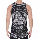Viking Triple Horn Of Odin Print Men's Velvet Tank Top