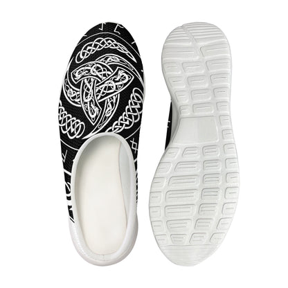Viking Triple Horn Of Odin Print Mesh Casual Shoes