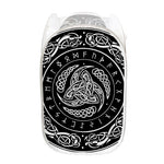 Viking Triple Horn Of Odin Print Mesh Laundry Hamper